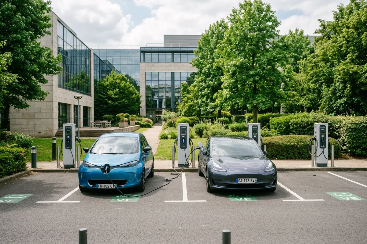 Aménagement de plusieurs bornes de recharge pour flotte professionnelle à Crémieu